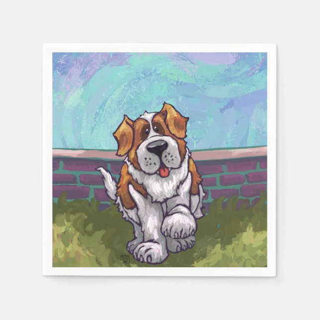 St. Bernard Geschenke & Accessoires Serviette (Vorderseite)
