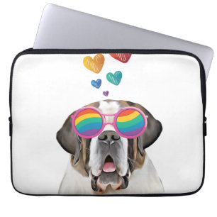 St. Bernard Hund mit HerzValentinstag Laptopschutzhülle