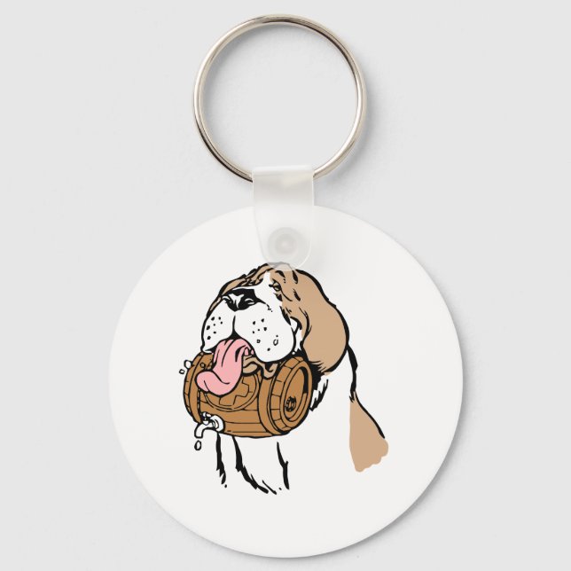 St. Bernard Keg Dog Schlüsselanhänger (Vorderseite)