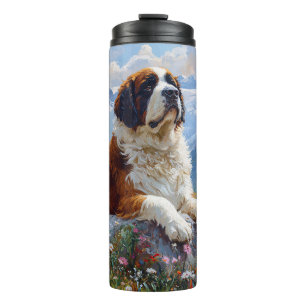 St. Bernard Landschaftliche Wildblume Thermosbecher