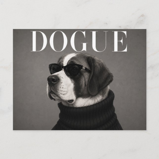 St Bernard Luxus Haute Couture Postkarte (Vorderseite)