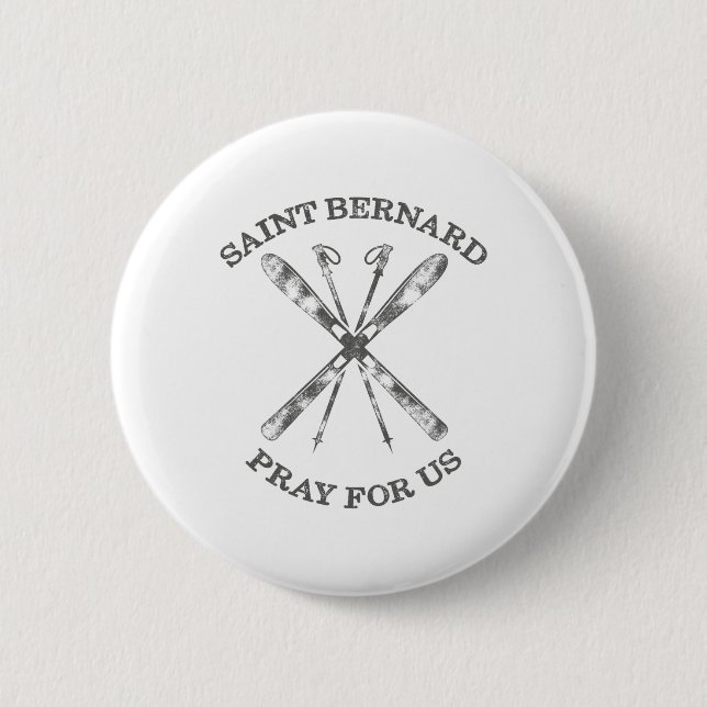 St. Bernard Montjoux Schneeschuhe Winter SKI Button (Vorderseite)