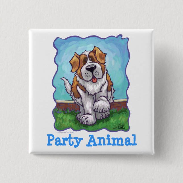 St. Bernard Party Centre Button (Vorderseite)