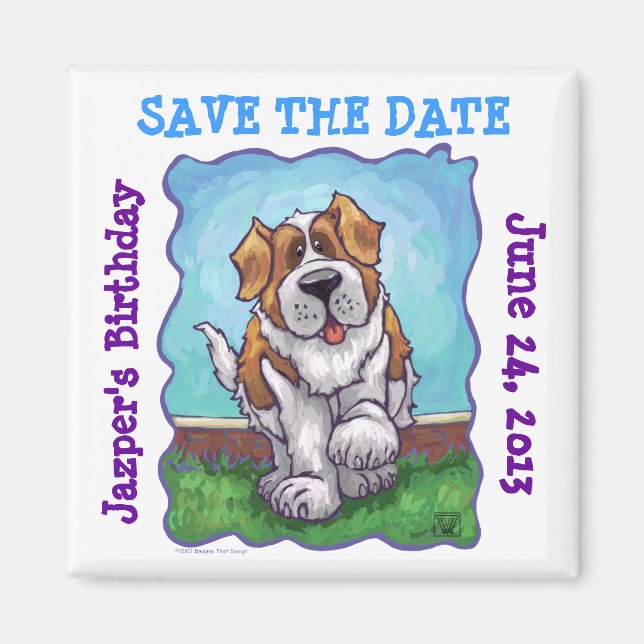 St. Bernard Party Centre Magnet (Vorne)