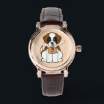 St. Bernard Puppy Armbanduhr<br><div class="desc">Dieses Design ist für St. Bernard Welpenfans gedacht!</div>