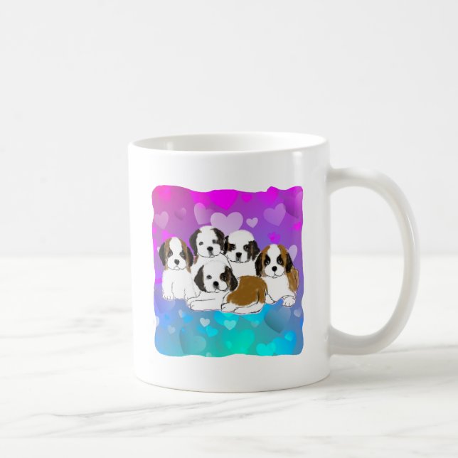 St Bernard Puppy Mug - Série d'amour de chiot (Droite)