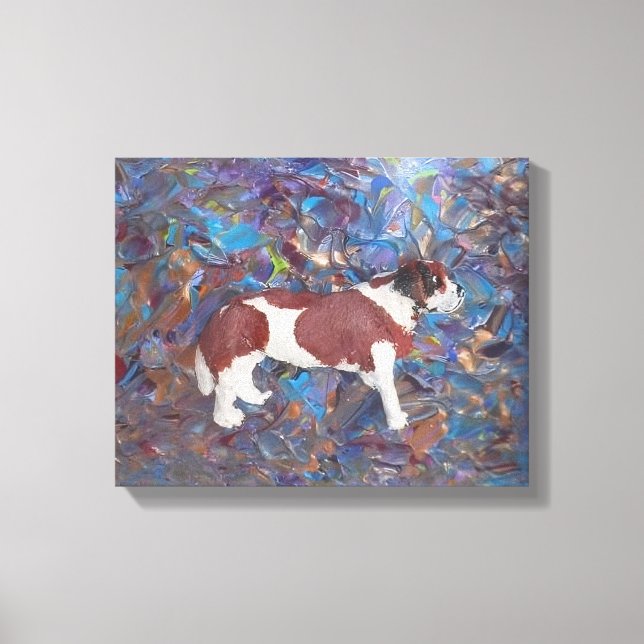 St. Bernard Stretched Canvas Print Leinwanddruck (Vorderseite)