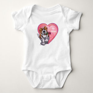 St. Bernard Valentinstag Baby Strampler