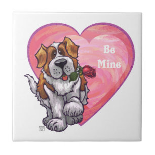 St. Bernard Valentinstag Fliese