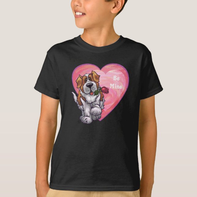 St. Bernard Valentinstag T-Shirt (Vorderseite)