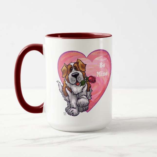 St. Bernard Valentinstag Tasse (Links)