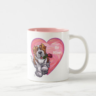 St. Bernard Valentinstag Zweifarbige Tasse