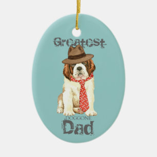 St. Bernard Vater Keramik Ornament