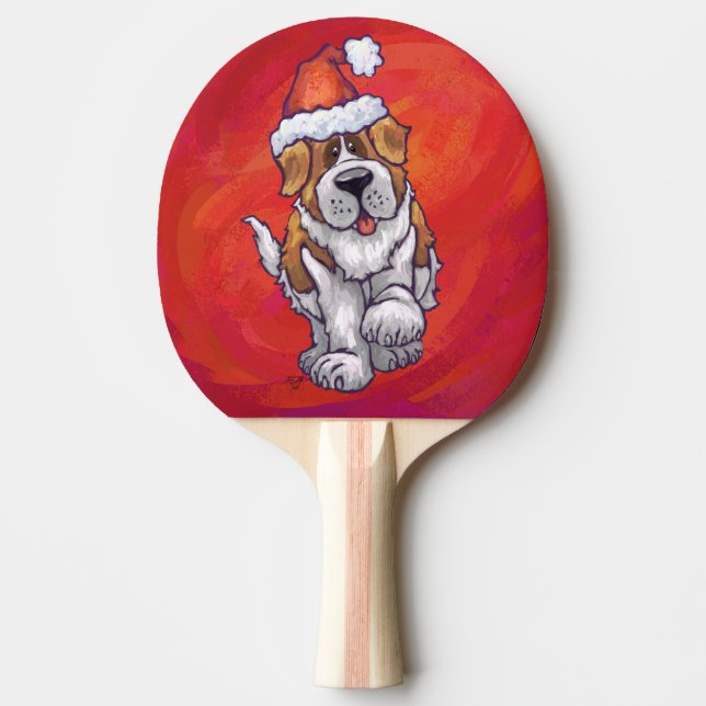 St. Bernard Weihnachten am Roten Meer Tischtennis Schläger (Vorderseite)