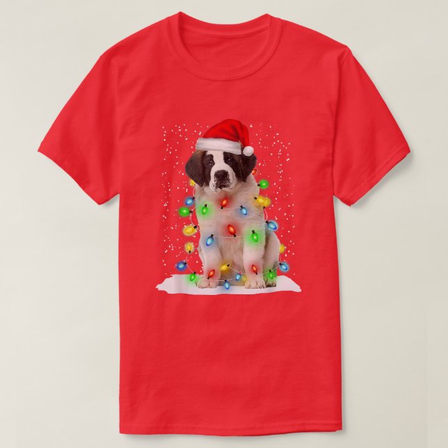 St. Bernard Weihnachts-Weihnachtsmannmütze Weihnac T-Shirt (Design vorne)