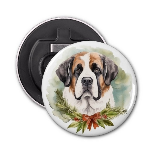 St. Bernard Weihnachtsfeiertag Flaschenöffner (Vorderseite)