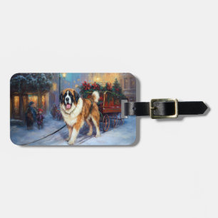 St. Bernard Weihnachtsfeiertag Gepäckanhänger