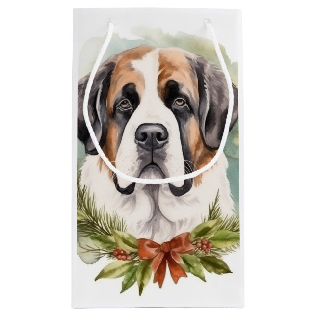 St. Bernard Weihnachtsfeiertag Kleine Geschenktüte (Rückseite)