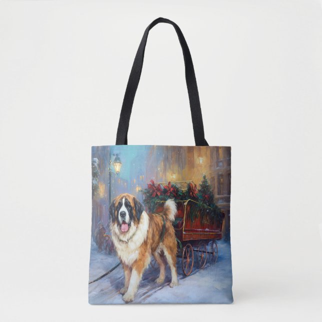 St. Bernard Weihnachtsfeiertag Tasche (Vorderseite)