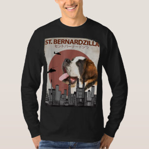 St. Bernardzilla Funny Festival Moon and Stars T-Shirt