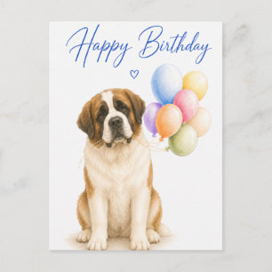 St. Bernhard Geburtstag Postkarte