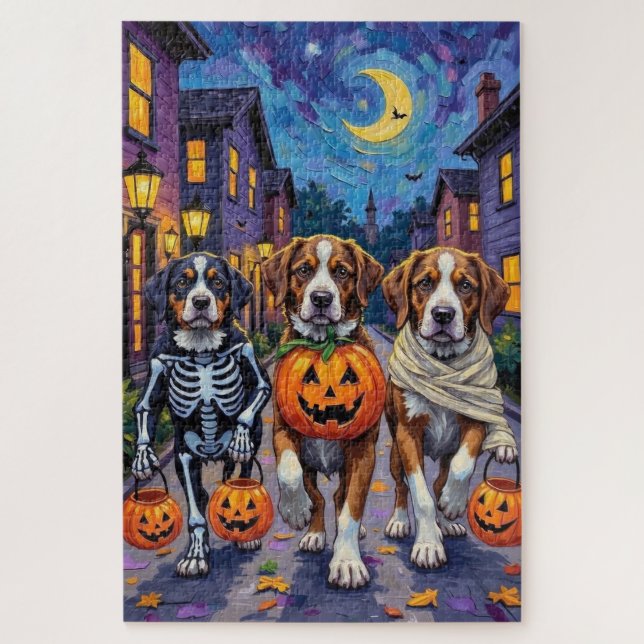 St.-Bernhard-Hunde in Halloween-Kostümen (Vertikal)