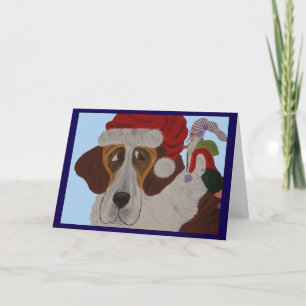 St. Bernhard mit einem Elf Karte