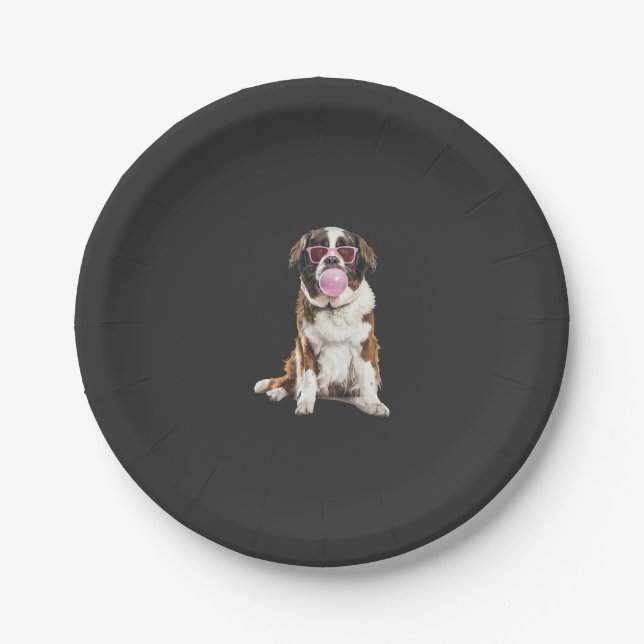 St. Bernhard Pappteller (Vorderseite)