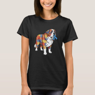 St. Bernhard Rätsel Autismus-Bewusstsein Autistisc T-Shirt