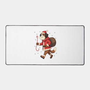 St. Bernhard Rettung Weihnachten Schreibtischunterlage