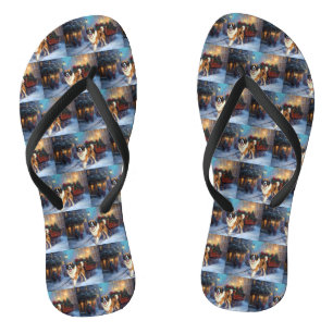 St. Bernhard Weihnachtsfestzeit Flip Flops