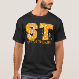 St. beschriftet die orange und weißen Tupfen T-Shirt