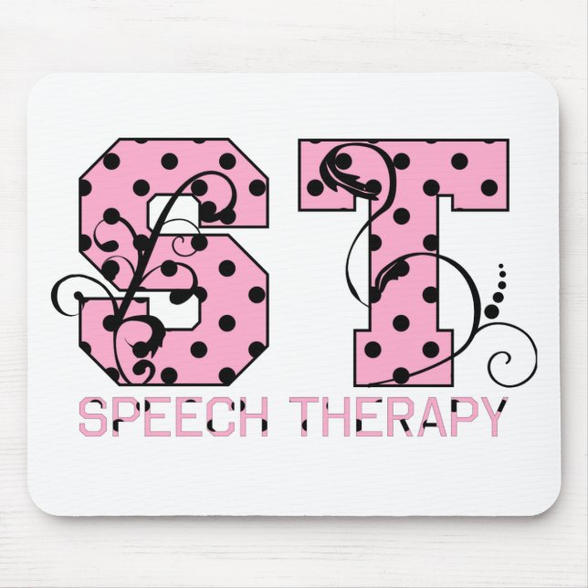 St. beschriftet die rosa und schwarzen Tupfen Mousepad (Vorne)
