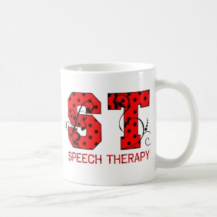 St. beschriftet die roten und schwarzen Tupfen Kaffeetasse