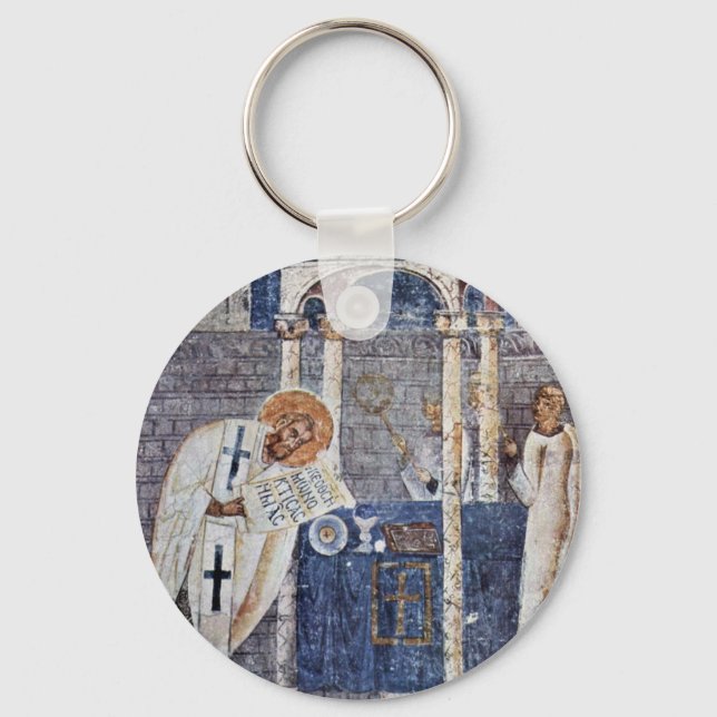 St. Blaise the Great by Meister der Sophien-Kathed Schlüsselanhänger (Vorderseite)
