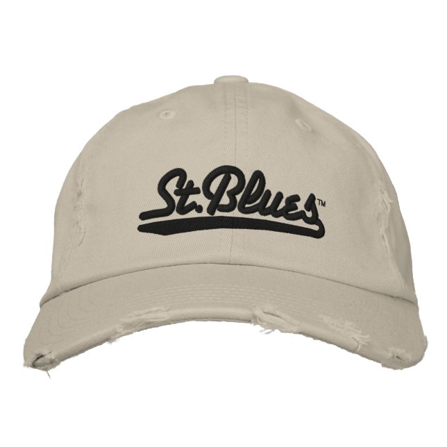 St Blues brodé casquette en détresse (Devant)