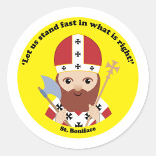 St. Boniface Runder Aufkleber