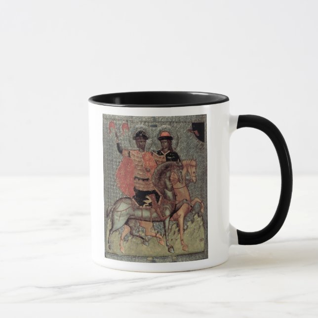 St. Boris und St. Gleb brachten, c.1377 an Tasse (Rechts)