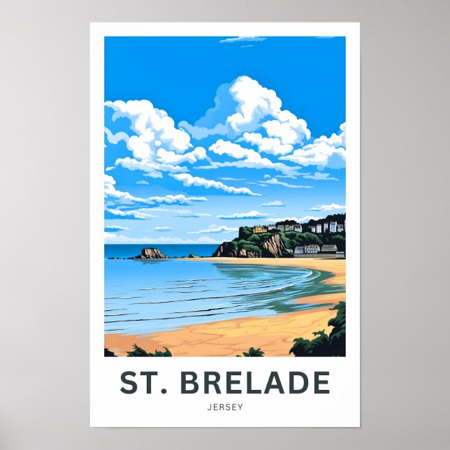 St. Brelade Jersey Travel Print Poster (Vorne)