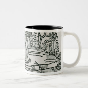 St. Brendan auf der Fischinsel Zweifarbige Tasse