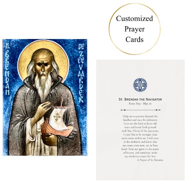 St. Brendan der orthodoxen Gebetskarte des Navigat Platzkarte (Von Creator hochgeladen)