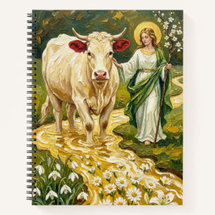 St. Brigid & Die Weiße Kuh (Imbolc) Notizbuch