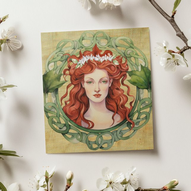 St. Brigid Imbolc Wreath Pagan Grußkarte Karte (Von Creator hochgeladen)