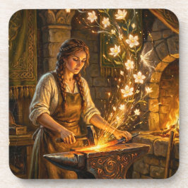 St. Brigid-Schmiedefeen Blumen Fantasy-Kunst Getränkeuntersetzer