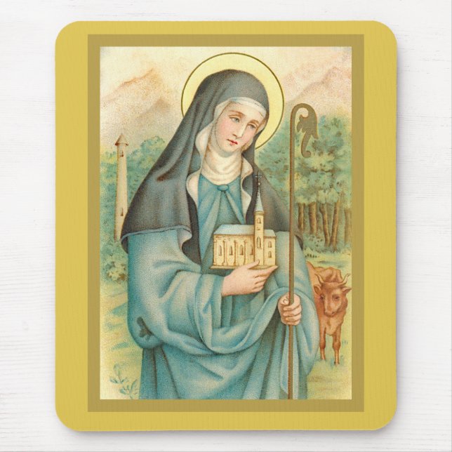 St. Brigid von Irland (M 014) Mousepad (Vorne)
