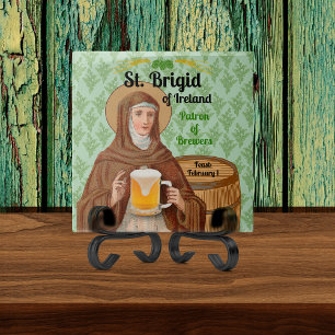 St. Brigid von Irland und ihr Bierfass Fliese