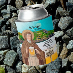 St. Brigid von Irland und ihr Bierlake Dosenkühler