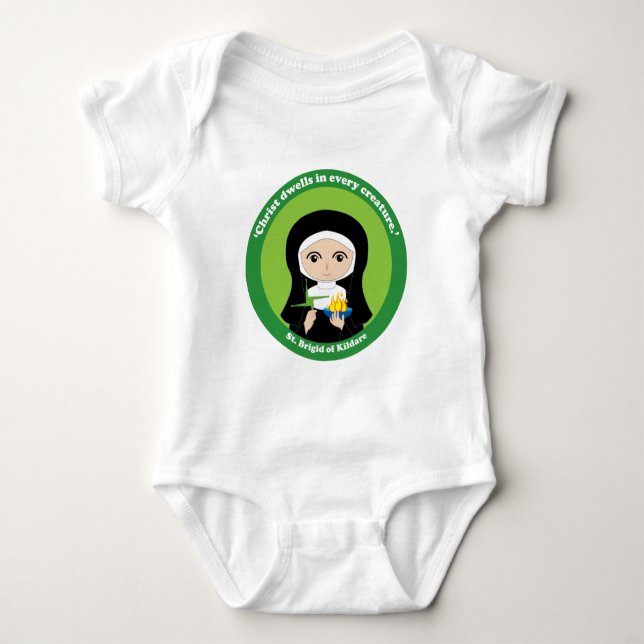 St. Brigid von Kildare Baby Strampler (Vorderseite)