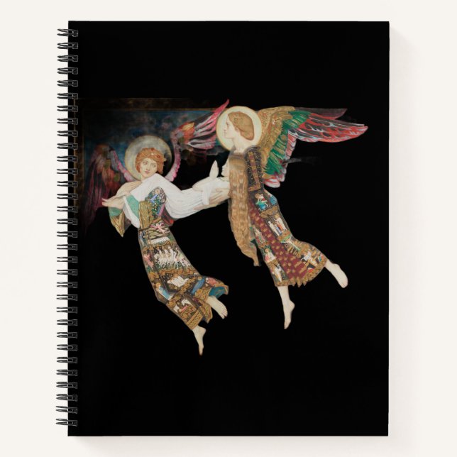 St. Brigid wird von Engeln davongetragen Notizbuch (Vorderseite)