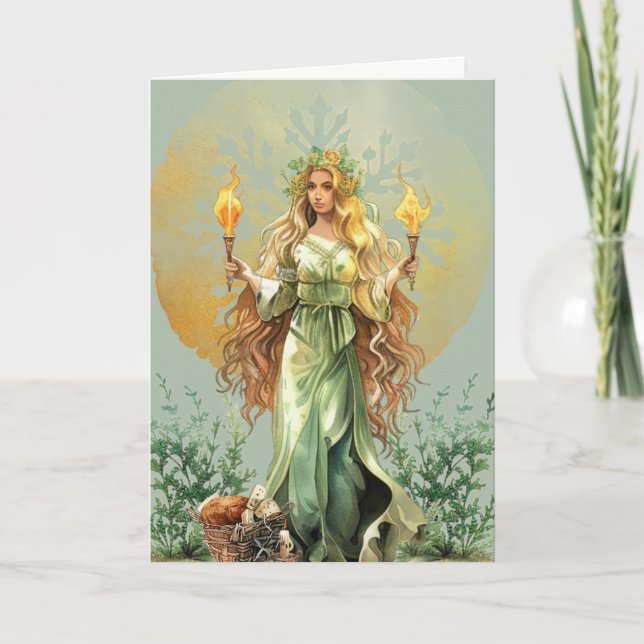 St. Brigids Day Candlemas Imbolc Feiertagskarte (Vorderseite)